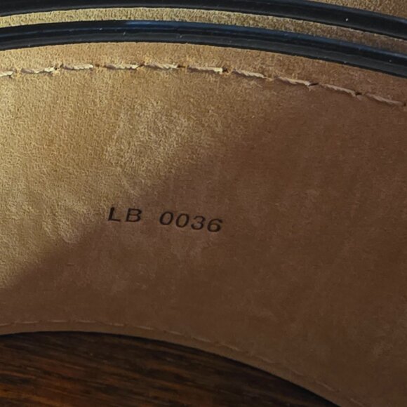 Louis Vuitton San Tulle Leather Belt 95/38 Black M6812 - Picture 6 of 12